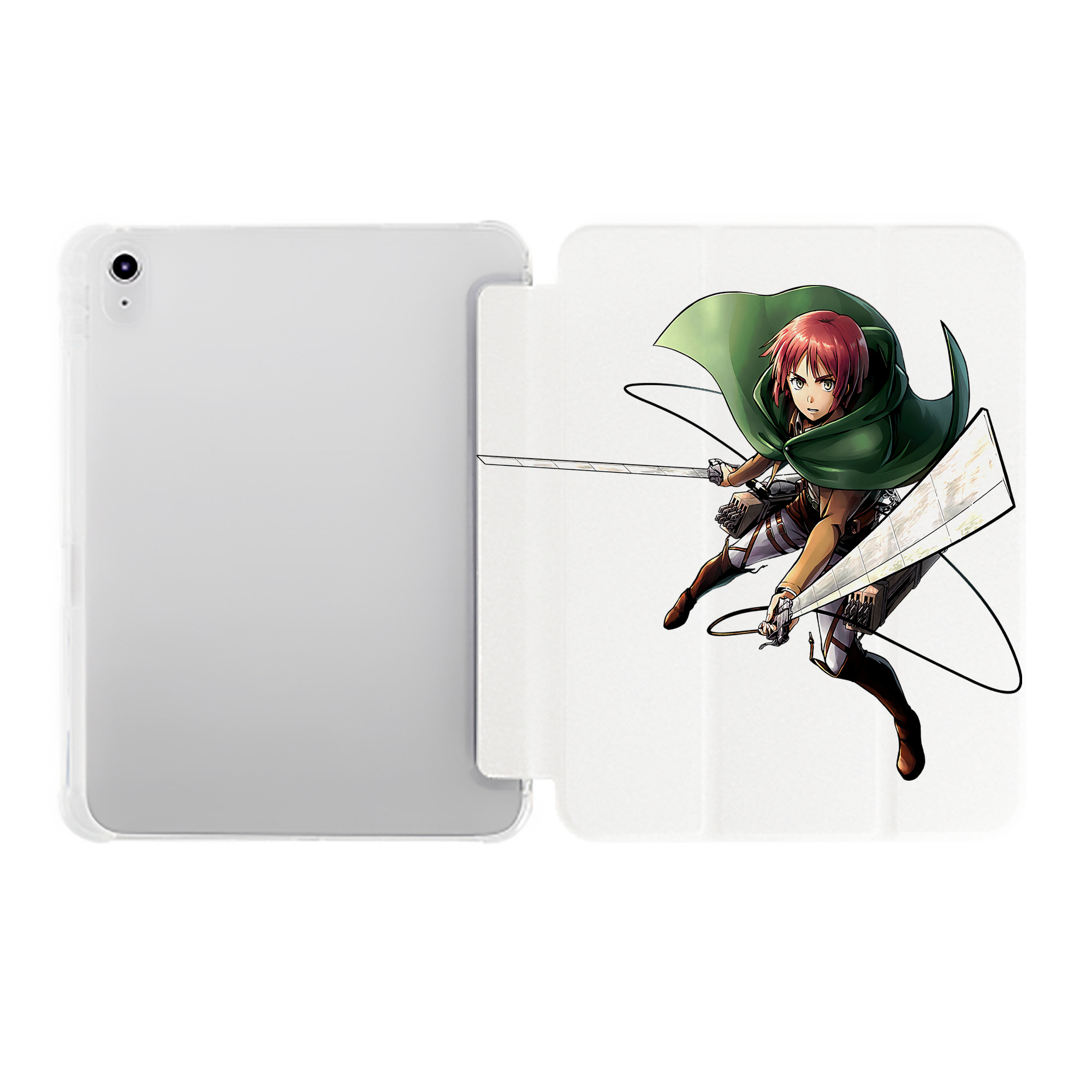 （画像用） 進撃の巨人 Attack on Titan IPad ケース ペン収納付き 三つ折りスタンド PUレザー×シリコン 対応機種9.5/10.5/10.9インチ